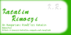 katalin rimoczi business card